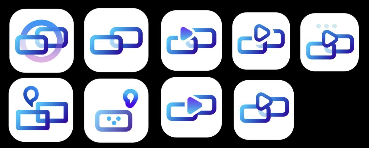 Two screens linked · nine variations