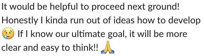 Slack message asking for the goal behind the rebrand